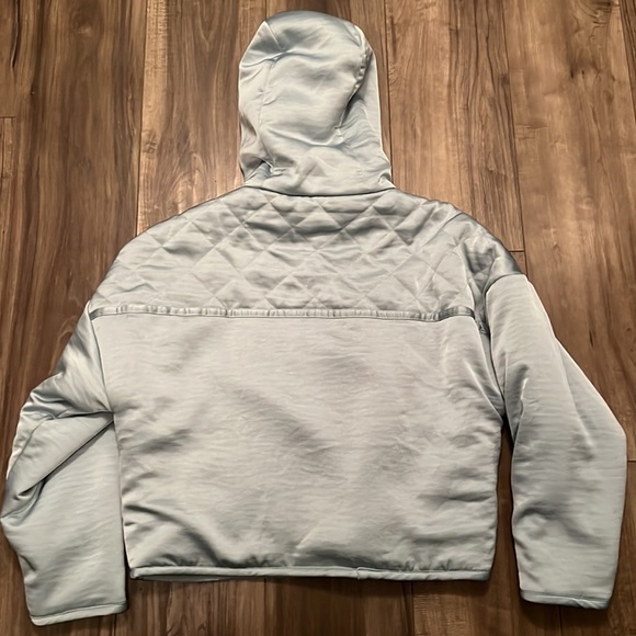 Saturday Sunday by Anthropologie satin jacket with sherpa lining - Picture 7 of 9